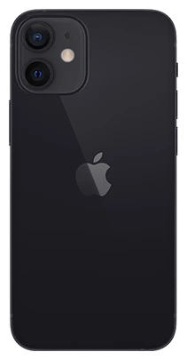 Apple iPhone 12 Refurbished 64GB Zwart achterkant