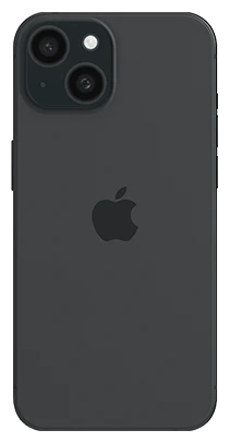 Apple iPhone 15 128GB Zwart achterkant