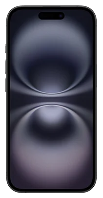 Apple iPhone 16 128GB Zwart voorkant